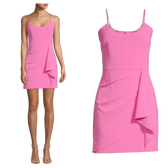 PARKER BLACK Myrtle Draped Mini Bodycon Dress in Orchid Pink Size 2 $298 - Picture 14 of 15